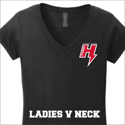 HILLIARD FLASHES LADIES V-NECK