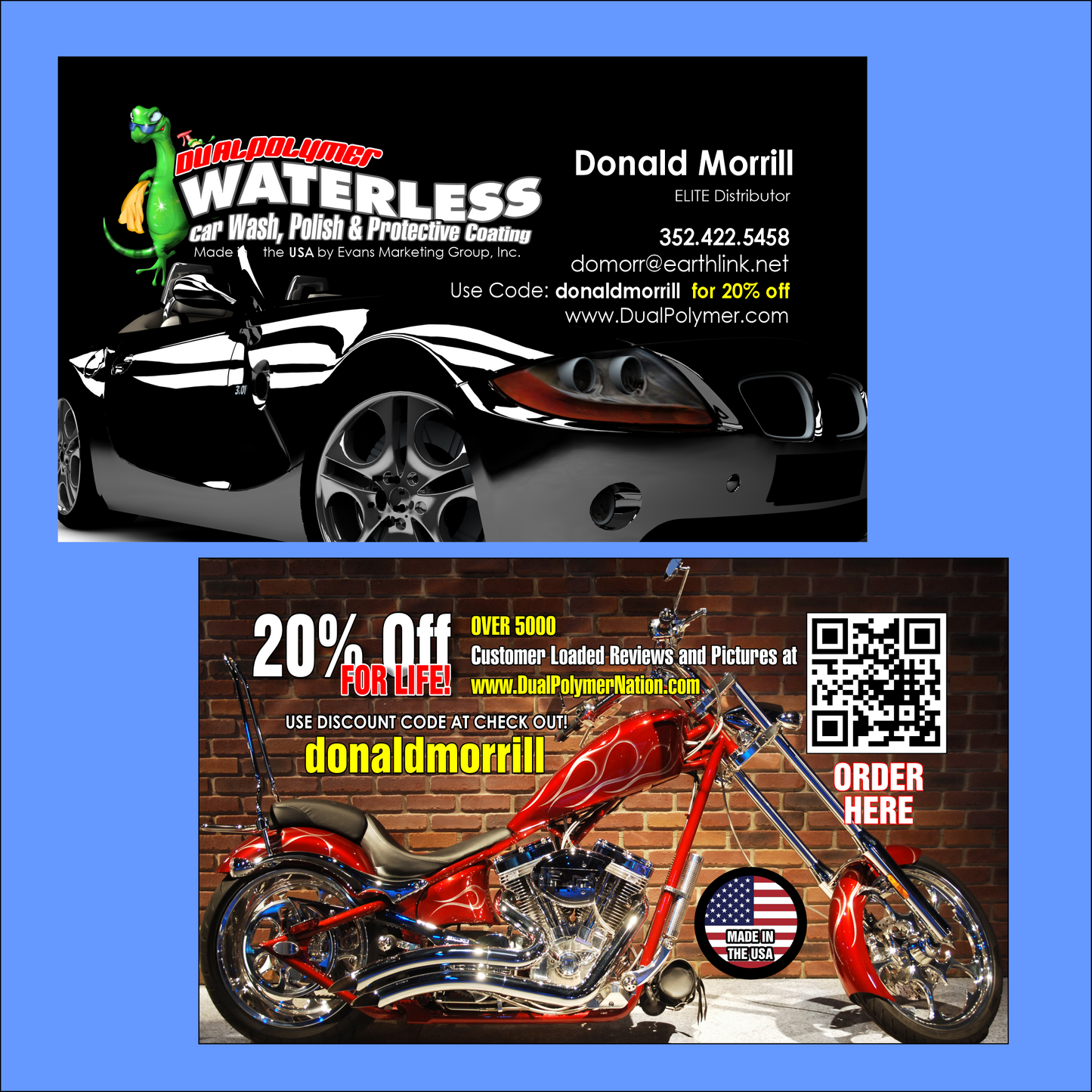 1000 BLACK DUALPOLYMER BUSINESS CARDS