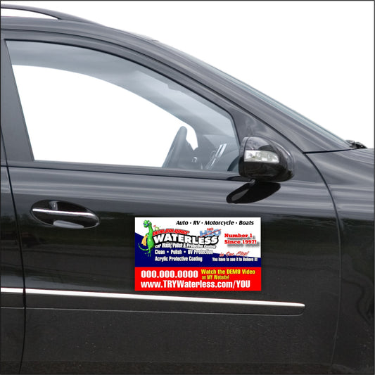 SET OF 2   14X24 DUALPOLYMER CAR MAGNETIC SIGNS