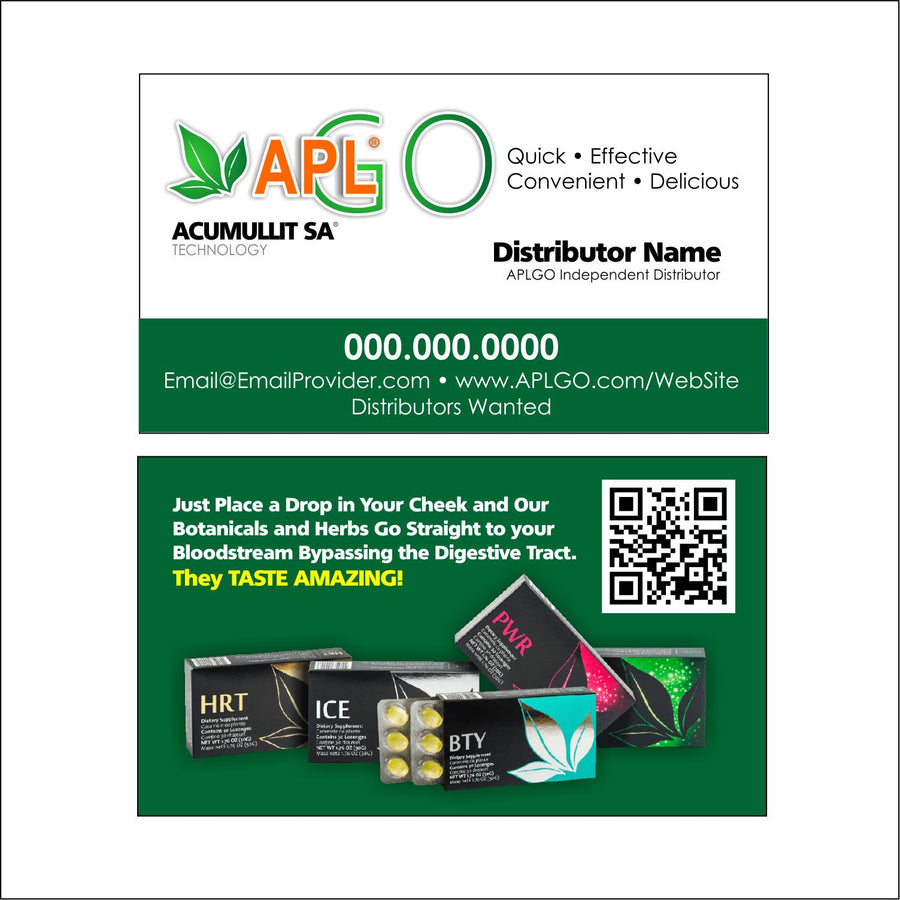 APLGO GREEN BUSINESS CARDS