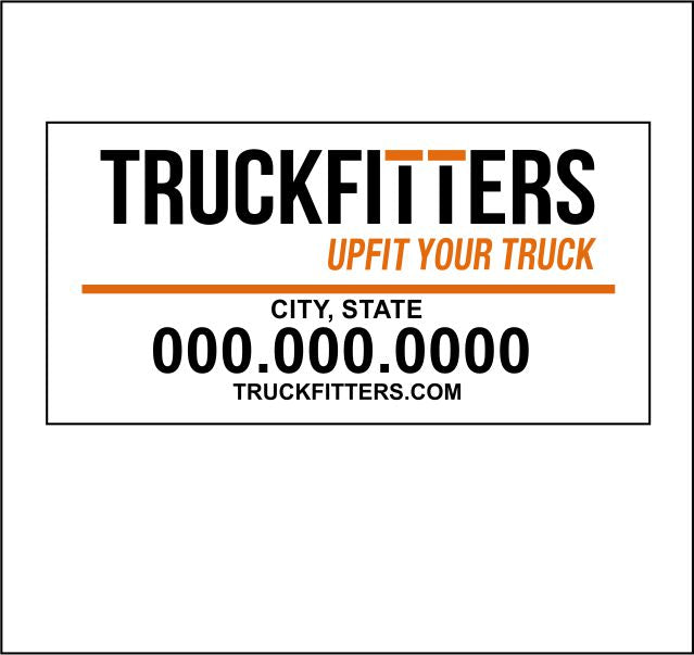 250 WHITE TRUCK FITTERS 3X6 STICKERS