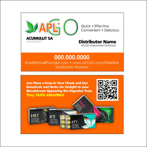 APLGO ORANGE BUSINESS CARDS