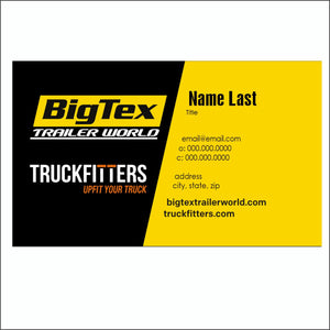 1000 BIG TEX & TRUCK FITTERS BUSINESS CARDS